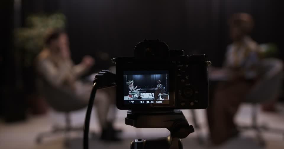 Interview setup under available light